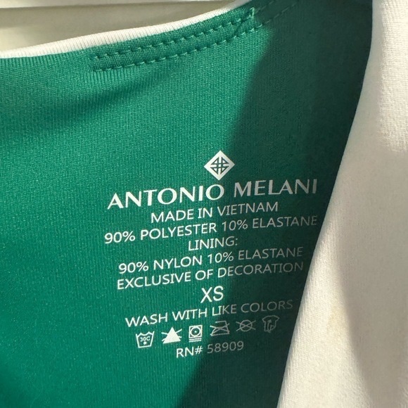 Antonio Melani Green and White Sleeveless Tennis Dress - Picture 5 of 5